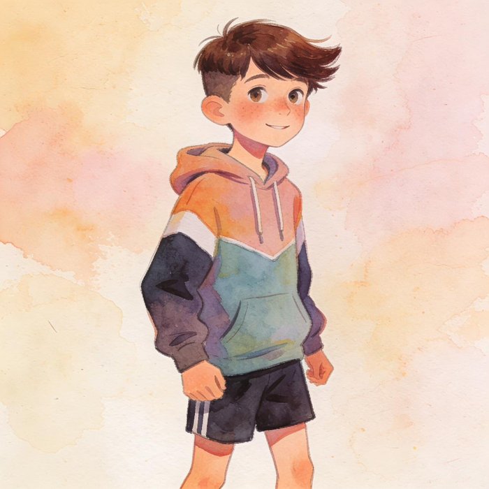 Dexter, an illustrated storybook character